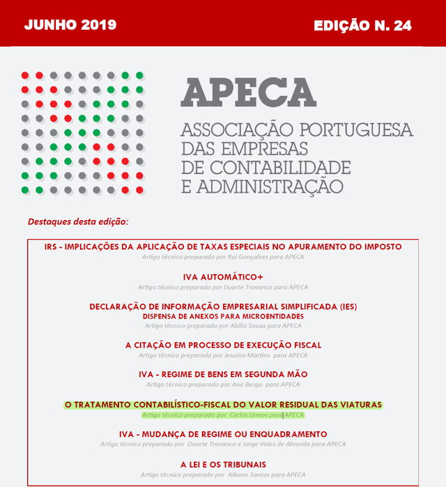 Boletim Eletrónico APECA n.º 24 (Junho/2019)