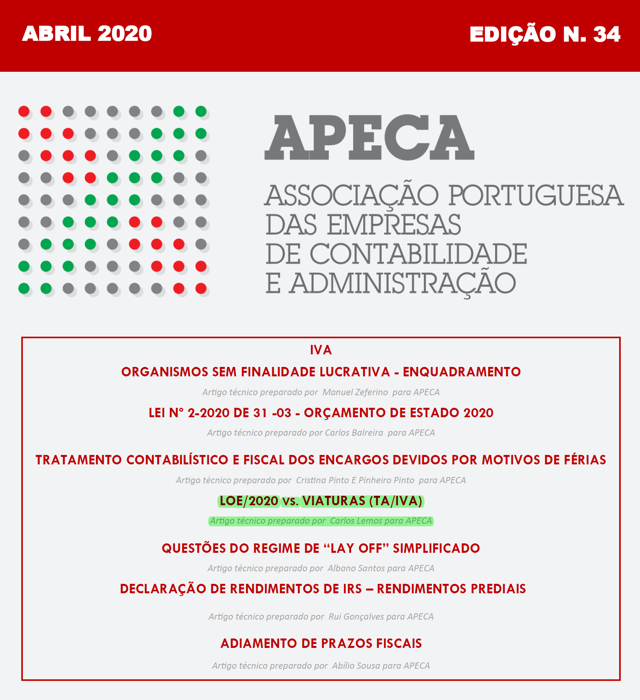 Boletim Eletrónico APECA n.º 34 (Abril/2020)