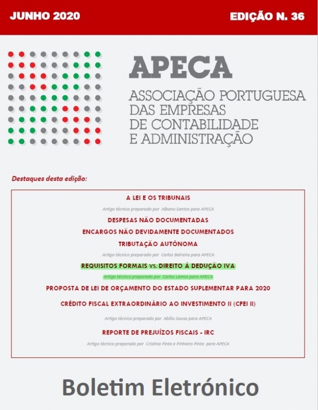 Boletim Eletrónico APECA n.º 36 (Junho/2020)