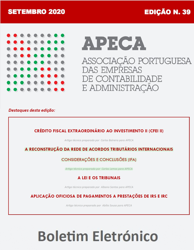 Boletim Eletrónico APECA n.º 39 (Setembro/2020)